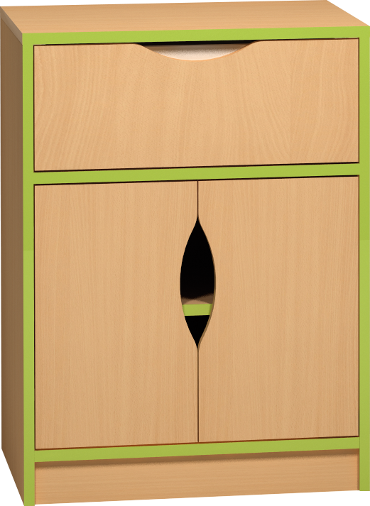 Safety skříňka s dvířky a zásuvkou - 60x76x45 cm