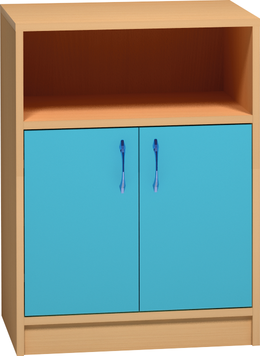 Safety skříňka s dvířky a policí - 60x76x45 cm