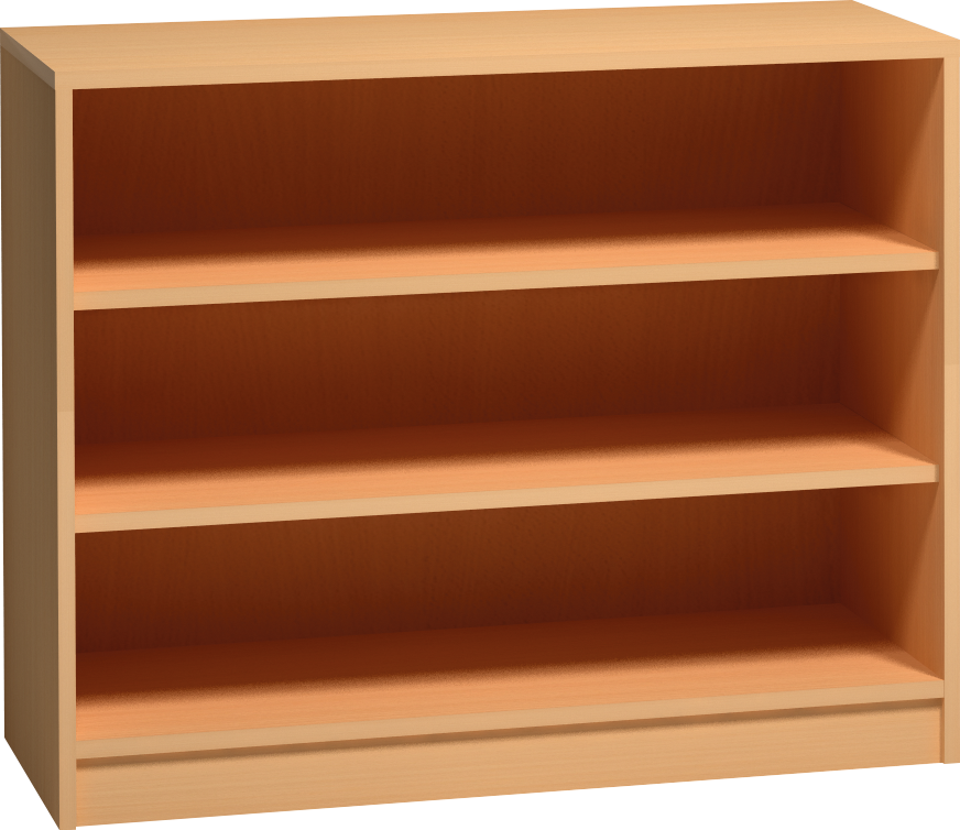 Skříňka s otevřenými policemii - 100 x 76 x 45cm