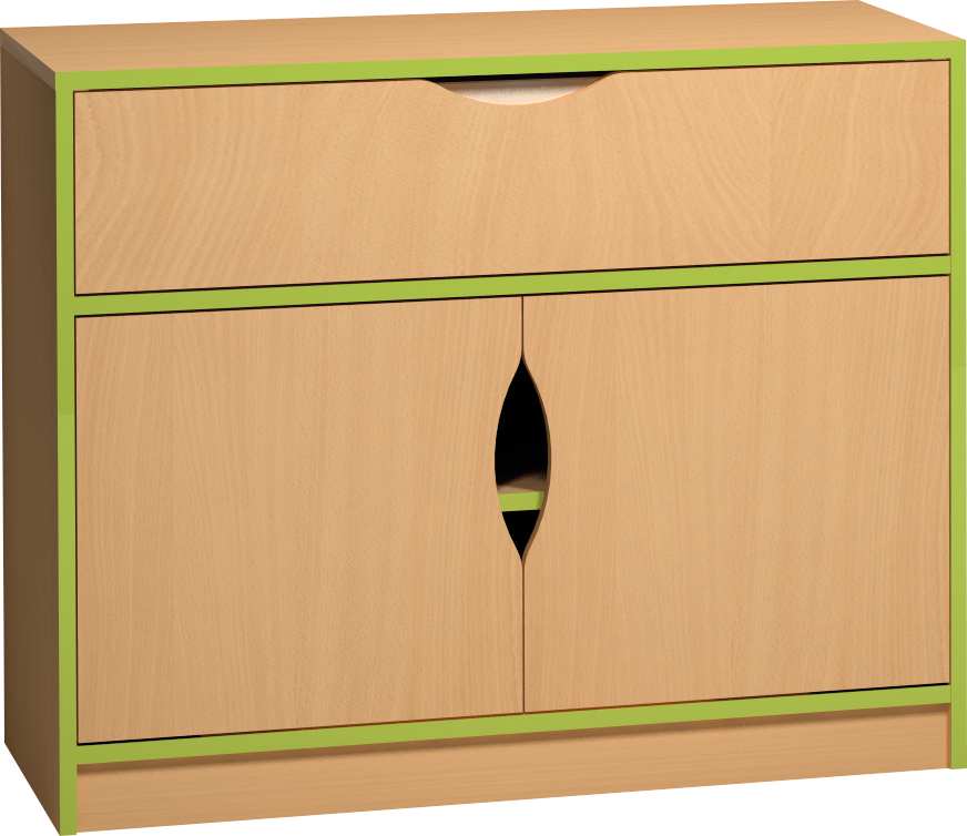 Skříňka s dvířky a zásuvkou - 100 x 76 x 45cm