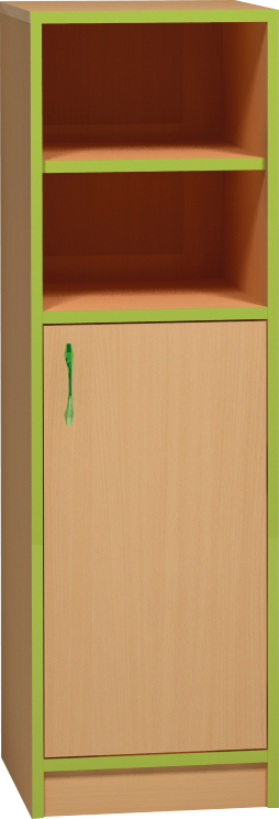 Skříňka s dvířky a policemi - 40 x 121 x 45cm