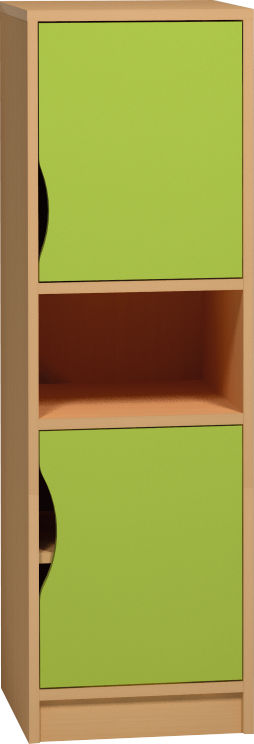 Skříňka s dvířky a policí - 40 x 121 x 45cm