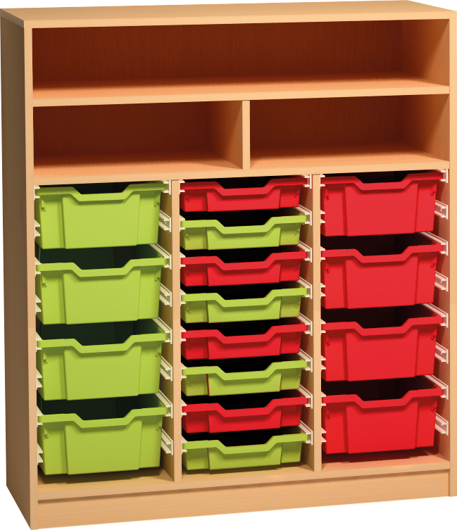 Skříňka na plastové boxy - 105 x 121 x 45 cm