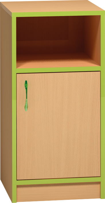 Skříňka s dvířky a policí