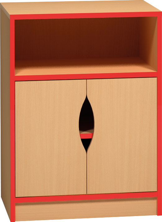 Safety skříňka s dvířky a policí - 60x76x45 cm