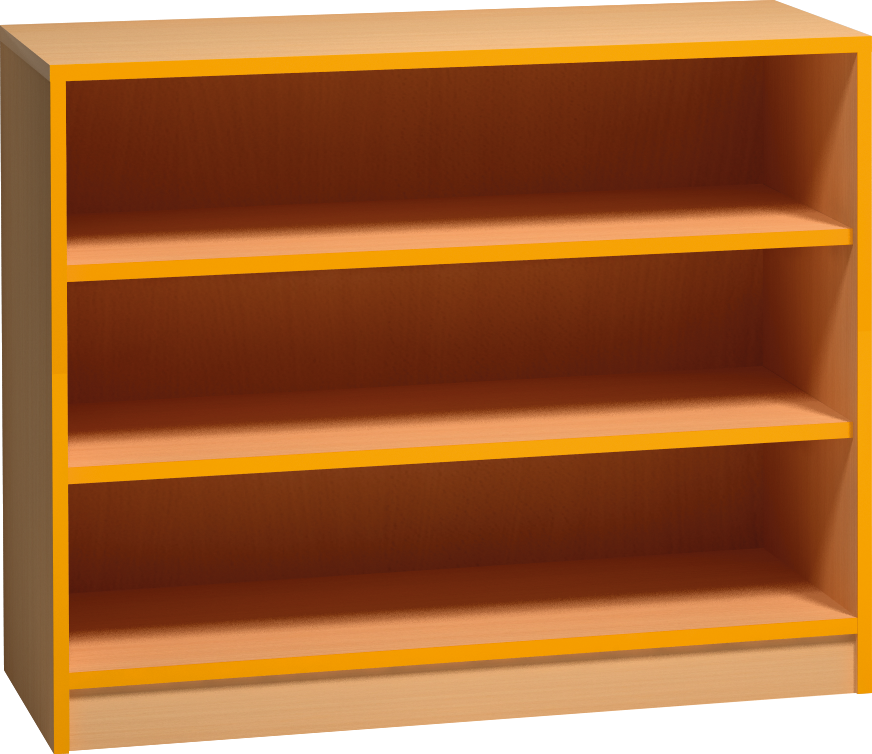 Skříňka s otevřenými policemii - 100 x 76 x 45cm