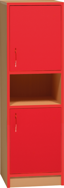 Skříňka s dvířky a policí - 40 x 121 x 45cm