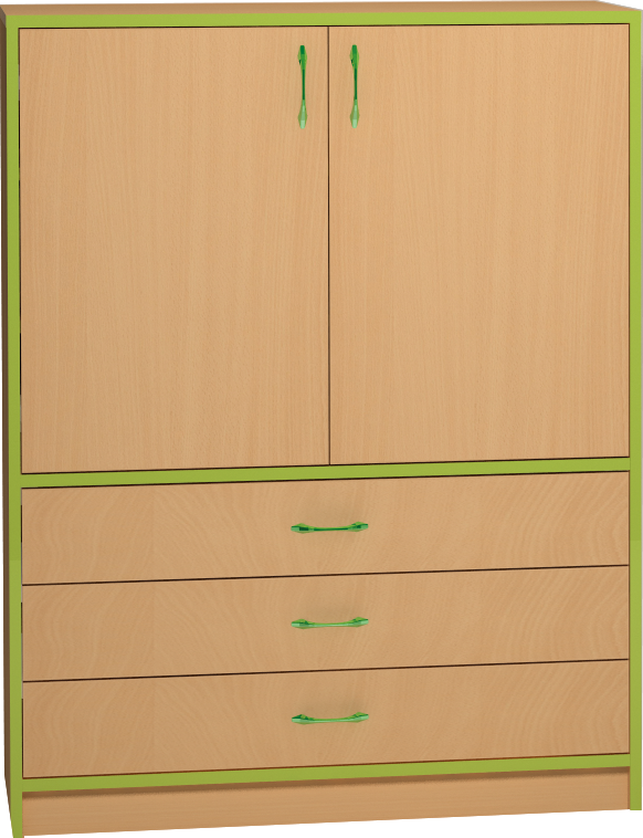 Skříňka se zásuvkami a dvířky - 100 x 121 x 45 cm