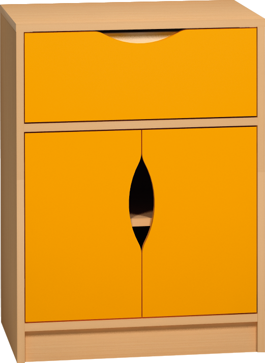 Safety skříňka s dvířky a zásuvkou - 60x76x45 cm