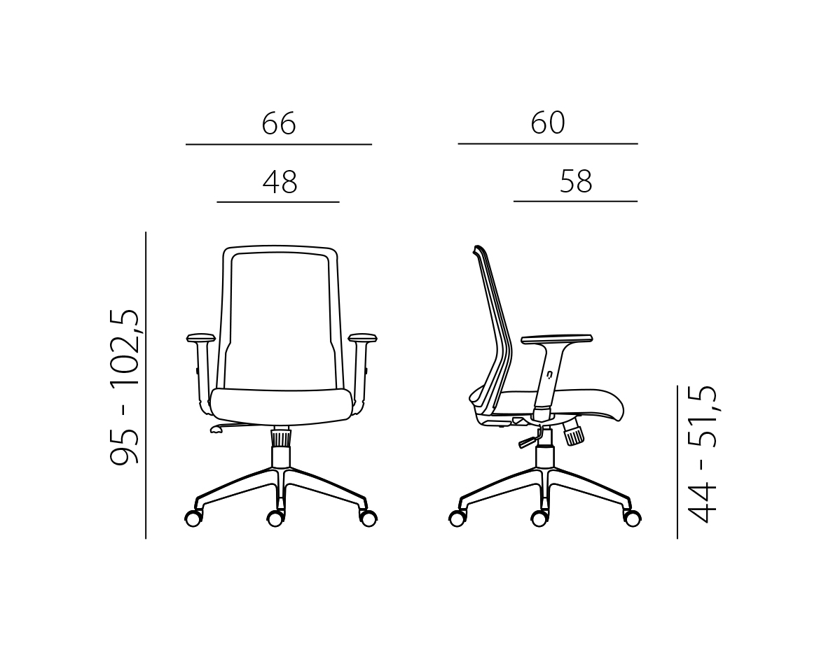 Studentská židle Novello White